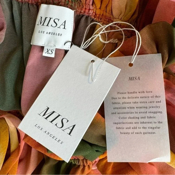 Misa Los Angles Surya Ombre Stripe Wide Leg Jumpsuit Size XS NWT - Picture 7 of 16